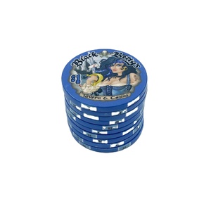 ชิปโป๊กเกอร์เซรามิก10g 40mm สำหรับมืออาชีพพร้อมดีไซน์ที่เป็นเอกลักษณ์สามารถปรับแต่งโลโก้ได้วัสดุดินเผาสำหรับคาสิโน - Product Image 1