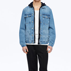 เสื้อแจ็คเก็ตผ้าเดนิมมีฮู้ดสำหรับผู้ชายเสื้อโค้ทขนแกะเนื้อวิสโคสกรอบผ้าไหมพิมพ์โลโก้ออกแบบได้ตามต้องการสำหรับฤดูหนาว - Product Image 3