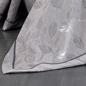 Ensemble de couvre-lit Guzide Flower Grey 4 pièces rayé 100% chenille tissé anti-acariens anti-déchirures lavable taille King - Product Image 5