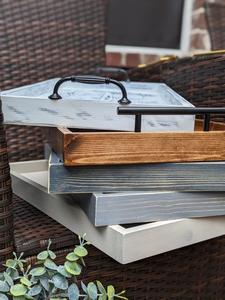 Plateau de rangement et de service élégant avec bords surélevés, finition lisse, poignées faciles à saisir, idéal pour la décoration intérieure, les repas et les réceptions - Product Image 4