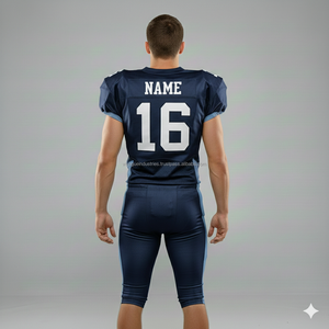 Ventes en gros direct d'usine, uniformes de football américain, shorts respirants, prix bas, sublimation personnalisée, ensembles de maillots 100% polyester - Product Image 2