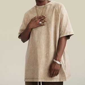 Personnalisé Plus Size Hommes Drop Shoulder 100% Épais T-shirt Épais Poids Lourd Oem Boxy Blanc Poids Lourd Coton T-shirt Surdimensionné - Product Image 3