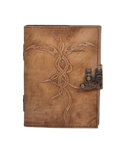 Grimoire Dragon cahier en cuir journal de bureau en relief Journal blanc livre d'ombres à la main collège poésie livre croquis - Product Image 4