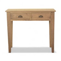Meubles d'intérieur en teck massif naturel Bois séché stable et minimaliste pour bureau commercial Console d'entrée Tables tiroirs