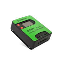 Contrôleur solaire MPPT 10A 12/24V double USB avec WiFi et Bluetooth, écran LCD et contrôle lumière/heure pour éclairage hors réseau