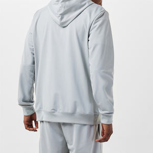 plain light grey quarter <b>zip</b> tracksuit set soft fleece winter wear unisex warm <b>sweatshirt</b> and jogger pants comfortable casual - Product Image 4