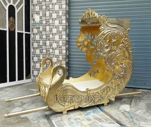 Best Modern Customizable Wedding Bridal Maharani <b>Doli</b> UK Dazzling Indian Bride Royal Entry Wooden Palanquin for Weddings - Product Image 5