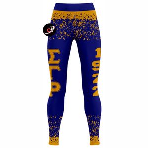 Mallas de yoga personalizadas de secado rápido de cintura alta en forma de V Sigma Gamma Rho compresión Fitness deportes gimnasio estilo casual Spandex Material - Product Image 6