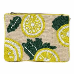 Cartera pequeña con bordado de aspecto elegante y cuentas de limón con Diseño Artesanal de primera calidad y aspecto de moda para niña - Product Image 1