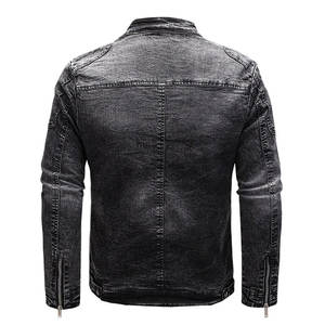 Veste en jean pour homme de haute qualité 100% coton, couleur unie, style décontracté, saison hivernale, teinture unie avec tissu en toile - Product Image 2