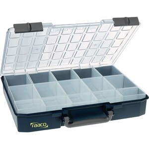 Caja de Almacenamiento RAACO Carry Lite con 15 Compartimentos, 154 mm x 330 mm x 80 mm, Bandejas de Almacenamiento Azules, Ancho 415 x Profundidad 330 x Altura 80 mm - Product Image 1