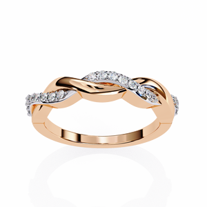 แหวนทอง14K สุดหรูพร้อม IGI แลบ VVS D วงแหวนทองคำสีขาวสีเหลืองกุหลาบเหลือง - Product Image 1