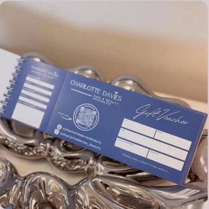 Buono Regalo Personalizzato per Salone di Bellezza, Carta Regalo con Logo Stampato per Tecnici di Ciglia e Unghie, Articoli di Cancelleria per Parrucchieri, Fisico Perforato - Product Image 5