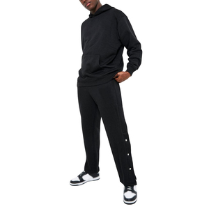 Custom Color Solid 100% Cotton Men's Flared <b>Tracksuit</b> Breathable Quick Dry 2Pcs Set Private Label Winter Printed Technics Sale - Product Image 1