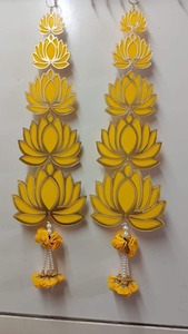 Lotus Wall Decor White Beads Velvate Rose Flower Hanging Home Wedding Festival Decor Elegant All Occasion Hanging Ornament - Product Image 5