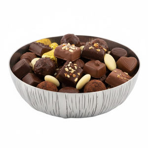 Tazón de Chocolate Redondo de Metal de Diseño Antiguo, Tazón Decorativo de Metal Martillado para Servir Dulces y Postres, en Oferta - Product Image 5