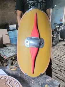 Royal Viking Warrior King Shield Medieval Era adulto hecho a mano madera Natural y Metal tamaño personalizado Halloween Cosplay - Product Image 5