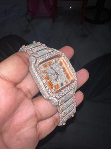 นาฬิกาผู้ชายฮิปฮอปตามสั่ง VVS Moissanite PASS เครื่องทดสอบเพชร CZ นาฬิกากลไกอัตโนมัติคุณภาพสูง - Product Image 1