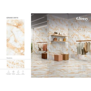 Foshan 60x120 taille brillant poli émaillé porcelaine 60*120 brun gris marbre motif carreaux de sol en céramique - Product Image 4