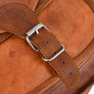 Handmade Vintage Genuine Goat Leather Sling Bag Unisex Crossbody Stylish <b>Handbag</b> Soft Rustic Fashion Travel Shopping Waterproof - Product Image 6