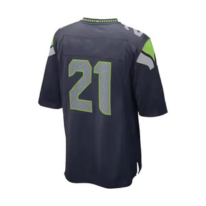 Camiseta de Fútbol Americano Sublimada Personalizada para Hombre, Negra y Dorada, Cuello en V, Manga Corta, Malla Transpirable, Ropa Deportiva, Nombre del Equipo 00 - Product Image 5
