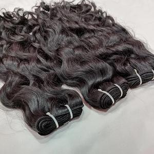 Paquets de cheveux de vague naturelle indienne crue Extensions de cheveux Remy Temple vierge non transformés Trames de cheveux humains doux et brillants - Product Image 3