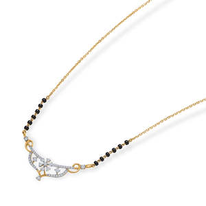 Mangalsutra Moderno con Nudo Armónico en Oro y Diamantes para Mujer - Product Image 2
