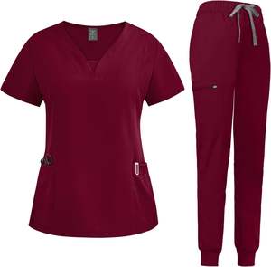 Respirant En Gros Scrubs Uniformes Ensembles Coton Polyester Pantalon De Jogging Médical Hôpital Médecins Infirmières Costumes De Gommage Personnalisés - Product Image 6