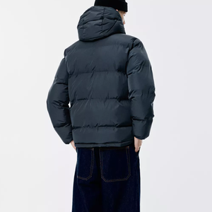 Chaqueta acolchada con capucha personalizable frontal con cuello levantado para hombre al por mayor, prendas de vestir gruesas con aislamiento de invierno - Product Image 2