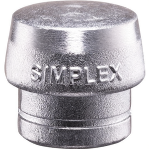 Tête de marteau à face souple SIMPLEX 50 mm en métal blanc argenté - Product Image 3