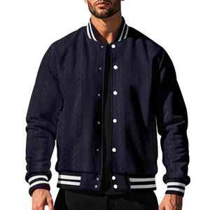 Cardigan pour homme Veste uniforme de baseball Printemps Automne Nouveau design jacquard Style américain Poitrine Loisirs Style décontracté - Product Image 4