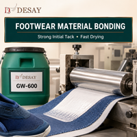 Adhésif latex VAE à base d'eau GW-600 à séchage rapide, matière première pour matériaux textiles, matériaux pour chaussures et panneaux décoratifs