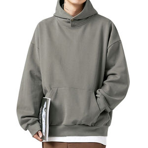 Sudaderas con capucha de gran tamaño de lana de algodón pesado para hombres al por mayor sudaderas con capucha gráficas personalizadas para hombres servicio OEM de fábrica a granel - Product Image 1