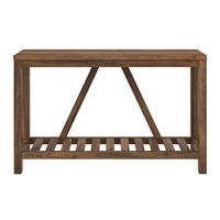 Table console convertible en bois d'acajou au design industriel moderne pour la maison, l'hôtel, la villa, l'entrée, le salon, l'appartement, meubles