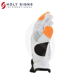 EN420 cuir de grain avec paume en cuir fendu Anti Vibration main sécurité gants de travail en cuir sécurité travail Auto mécanicien gant - Product Image 4