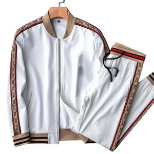 Ensembles de survêtement pour hommes personnalisés OEM en gros, imprimés, écologiques, de haute qualité, respirants, avec fermeture éclair, jogging sportif, 100% coton - Product Image 4