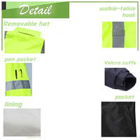 Chaqueta de Trabajo de Seguridad de Alta Visibilidad Fluorescente Reflectante de Algodón Transpirable Personalizada al por Mayor