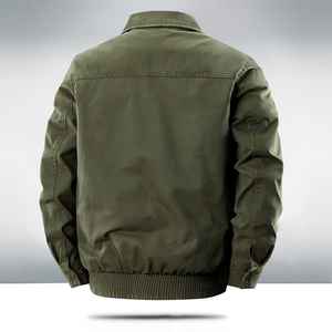 เสื้อแจ็คเก็ตคอตั้งผ้าฝ้ายแท้ OEM สำหรับผู้ชาย มีกระเป๋าหลายช่อง สไตล์ลำลองหลวมๆ สำหรับฤดูใบไม้ร่วงและฤดูหนาวปี 2025 เสื้อแจ็คเก็ตสตรีทแวร์ - Product Image 6