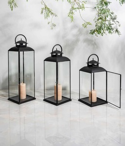 Black Powder Coated Metal Geometric Pattern Candlestick Holder New Design <b>Candle</b> <b>Lantern</b> for Ramadan Decorative <b>Lanterns</b> - Product Image 6