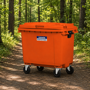 Conteneur à déchets rectangulaire en plastique HDPE de luxe 660L, de haute qualité, écologique, à induction, en promotion, fabriqué en Turquie - Product Image 3
