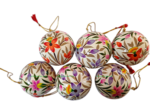 Kashmir Handmade Christmas <b>Tree</b> <b>Stand</b> Accessories Paper Mache Baubles and Ornaments Elegant Christmas Ball Decorations - Product Image 3