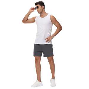 Pantalones cortos de entrenamiento cómodos para hombre, pantalones cortos de entrenamiento de secado rápido ajustables, transpirables, de Color sólido, pantalones cortos de fútbol deportivos personalizados para hombre - Product Image 4