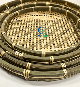 Bandeja de bambú ecológica tejida a mano de estilo clásico, el mejor proveedor, cesta respetuosa con el medio ambiente de Vietnam, artesanías de Bambú - Product Image 4