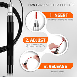 เชือกกระโดดฝึกออกกำลังกายทำจากไนลอน & เหล็กน้ำหนักเบาพร้อมโลโก้ตามสั่งทนทาน - Product Image 4