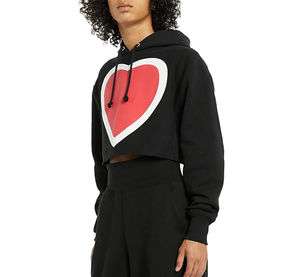 Col roulé fermeture éclair sweats à capuche courts pour femme en gros Logo personnalisé mode femmes haut court sweats à capuche meilleure vente nouveau Style - Product Image 4