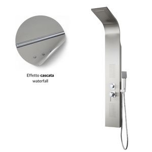 Set da bagno in acciaio inox a 4 funzioni colonna doccia 001 con cascata e getto spazzolato - Product Image 2