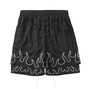 Venta caliente Nuevo diseño de moda Baloncesto Hombres Street Short Power Workout Fitness Sublimación Impresión Logo Pantalones cortos de malla personalizados - Product Image 4