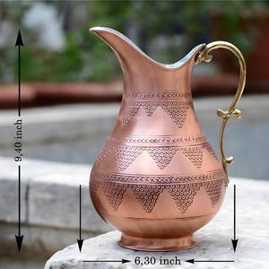 High Quality Copper Water <b>Jug</b> 100% Pure Copper <b>Jug</b> for <b>Drinking</b> Water and Storage Handmade from india by world craft impex - Product Image 4