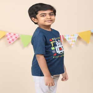 Camiseta de cuello redondo para niño de algodón 100% de bajo precio, ropa estampada para todas las estaciones en diferentes métodos y materiales, camisetas gráficas - Product Image 5
