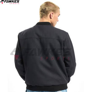 Blouson bombardier personnalisé pour hommes Veste décontractée composée de manches bombardier et de corps en laine Bomber Jacket - Product Image 2